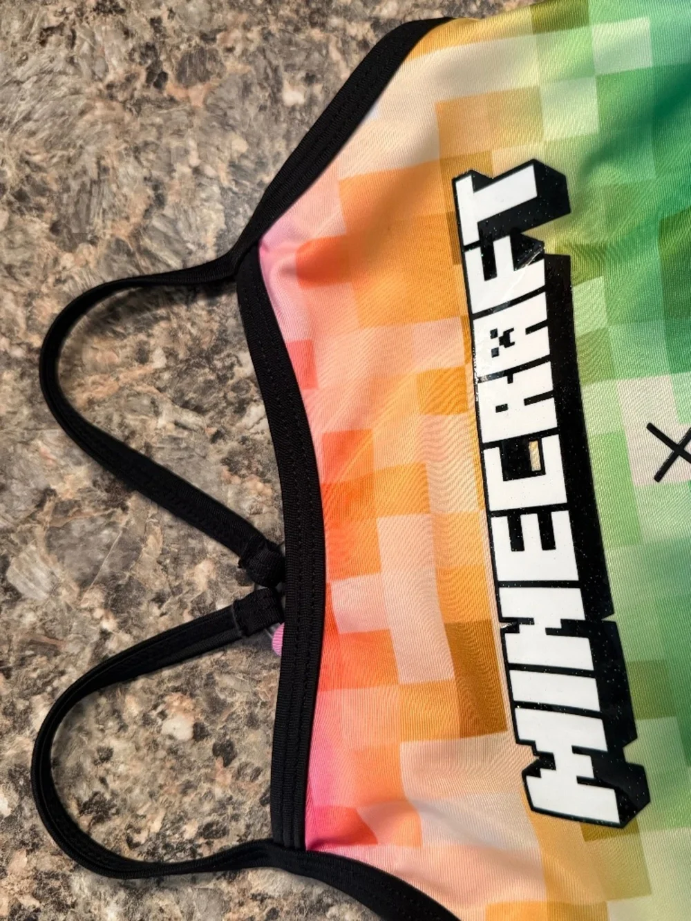Justice Girls Minecraft One Piece Swimsuit Size 4/5 Preowned